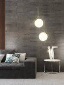 GobekUsa Glass Ball LED Chandelier Light Lamparas Bedside Night Light Decor