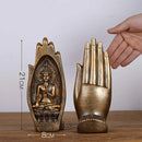 GobekUsa Buddha Hands Sculptures Monk Figurine Tathagata Yoga Home Decoration Ornament