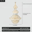 GobekUsa Crystal Chandelier: Villa High Living Room Luxury Lighting