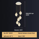 GobekUsa Ceramic LED Staircase Pendant Light Two-Tone Adjustable for Living, Dining, Bedroom