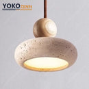 Japanese Wabi-Sabi Travertine Stone Pendant Light