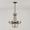 GobekUsa Crystal Chandelier: Elegant Iron Art Pendant for Dining Room, Living Room, and More