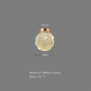 GobekUsa Gold Metal Crystal Pendant Light for Bedroom Dining Room Aisle Corridor