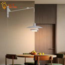 GobekUsa Cream Wind Rotating Wall Lamp Swing Arm for Interior Lighting