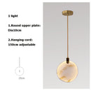 GobekUsa 2025 Art Deco Marble Golden Lustre LED Chandelier Lighting