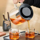 GobekUsa Glass Flower Teapot - High Borosilicate Glass Tea/Coffee Set