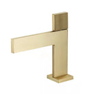 GobekUsa Brushed Gold Brass Bathroom Basin Faucet Single Handle Cold Hot Water Sink Tap