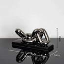 GobekUsa Golden Chain Skeleton Lock Home Decoration Figurine