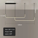 GobekUsa Black Gold Pendant Chandelier LED Ceiling Lamp for Modern Dining Room and Kitchen