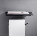 GobekUsa Black Aluminum Bathroom Paper Holder: Elegant Tissue Box Rack & Toilet Paper Holder