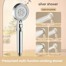 GobekUsa Black Gas Rain Mist Shower Head for High Water Pressure and Polished Look