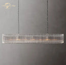 GobekUsa LED San Marco Glass Chandelier: Modern Rectangular Lighting for Dining, Kitchen, Living Room