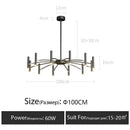 GobekUsa LED Chandelier: Modern Nordic Design for Living Room, Bedroom, Office, Study - Home Décor Lighting