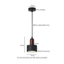 GobekUsa LED Pendant Lights Black Travertine Table Hanging Lamp for Bedroom Living Dining Room