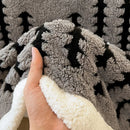 GobekUsa Jacquard Blanket: Winter Thickened Lamb Wool Nap Shawl for Living Room