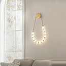 GobekUsa Art Deco Glass LED Wall Sconce Black Gold Bedroom Corridor Lighting