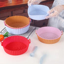 GobekUsa Air Fryer Silicone Basket Trays Baking Grill Pan Pizza Mat Accessories