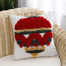 GobekUsa Christmas Tree Gold Green Red Tufted Pillow Cover 45x45cm Home Decoration