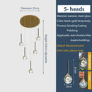 GobekUsa Gold Crystal Raindrop Chandelier for Staircase Foyer