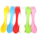 GobekUsa 6Pcs Outdoor Spork Set: Spoon, Fork, Cutter - Camping, Hiking, Picnic Utensils
