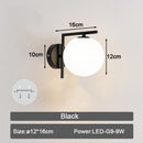 GobekUsa Frosted Glass Ball LED Wall Lamp for Corridor, Aisle, and Bedroom