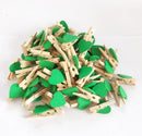 GobekUsa 50-Piece Mini Wooden Clips for Photos Crafts, 25mm Small Clothespin Decoration