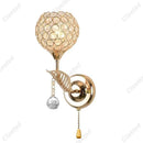 GobekUsa Crystal Wall Lamp: Elegant E27 Socket Fixture for Bedside, Porch, or Hallway Decor