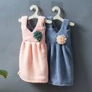GobekUsa Kids' Cute Dress Hand Towel: Thick Coral Velvet, Soft Touch, Home & Kitchen Cleaning
