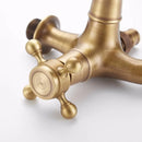 GobekUsa Antique Brass Garden Bibcocks Single Cold Tap Faucet for Outdoor Use
