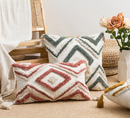 GobekUsa Geometric Embroidery Boho Cushion Cover Sofa Decorative Pillowcase Canvas Cotton