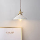 GobekUsa Japanese Ceramic Brass Bedside Chandelier for Bedroom Bay Window Bar Lighting