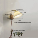 GobekUsa LED Wall Light Walnut Wood Rotate Copper Bedside Lamp