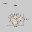 GobekUsa Glass Pinecone LED Chandelier: Modern Art Deco Pendant Lighting