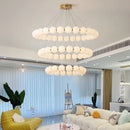 GobekUsa LED Acrylic Chandelier for Living Room Bedroom Hall Pendant Lamps