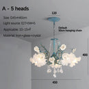 GobekUsa Crystal Flower Chandelier: Luxury LED French Style for Home, Hotel, or Shop