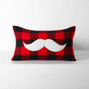 GobekUsa Christmas Plaid Cushion Cover in Red Black Check for Home Sofa Bed