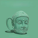 GobekUsa Buddha Sculpture Ceramic Coffee Cup with Covered Handle - Character Portrait Mug