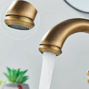 GobekUsa Antique Brass Basin Faucet: Solid Brass Single Hole Deck Mounted Mixer Tap