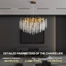 GobekUsa Crystal Ceiling Chandelier for Bedroom and Living Room