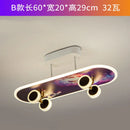 GobekUsa Kids Skateboard LED Ceiling Light for Modern Children's Rooms