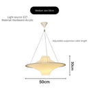 GobekUsa Cream Acrylic UFO Pendant Light: Modern Home Decor Hanging Lamp