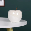 GobekUsa Glowing Ceramic Apple Statue for Desk Ornaments and Room Decor