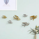 GobekUsa Golden Bird Swallow Sculpture Wall Decor Three-dimensional Handicrafts