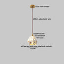 GobekUsa Black Terrazzo Stone LED Pendant Lamp Modern Nordic Hanging Lights