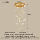 GobekUsa Butterfly Acrylic LED Chandelier for Bedroom & Home Decor
