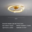 GobekUsa Crystal Ring Ceiling Lamp - Modern Luxury LED Chandelier for Master Bedroom & Living Room