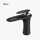 GobekUsa Black & White Brass Bathroom Faucet with Single Lever Control