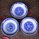 GobekUsa Blue And White Porcelain Dragon Pattern Flavor Dish Set