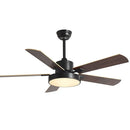 GobekUsa 56" Wooden LED Ceiling Fan with Pure Copper Motor & 5-Blade Light