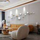 GobekUsa Gold Ball Wall Hanging Ornaments Spherical Crafts Room Decor Display Pendants